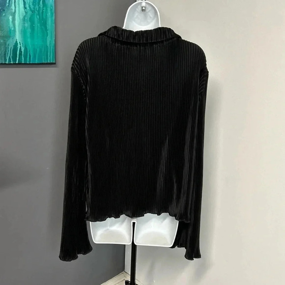 Zeagoo Women’s XL Accordion Pleat Sheer Blouse Whimsigoth Witchy Gothcore￼‎ - Picture 7 of 14